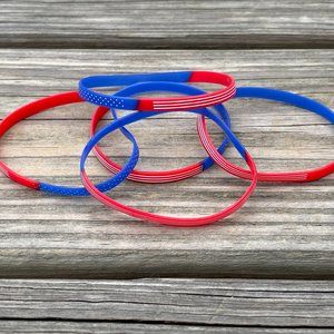 4th July Bracelet USA Flag Patriot Wrist Band Stre